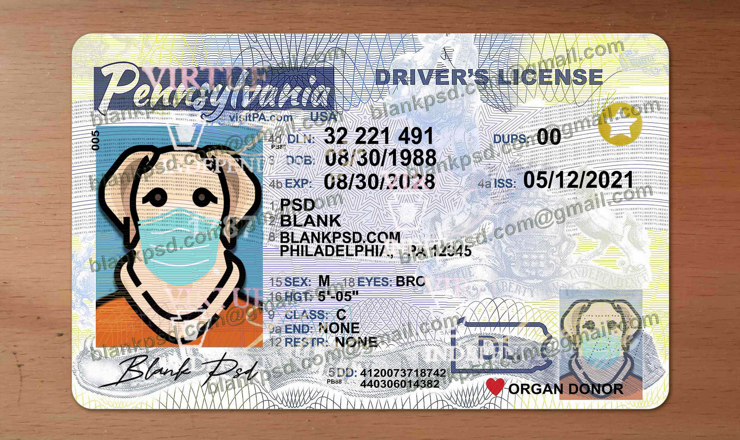 pennsylvania drivers license psd