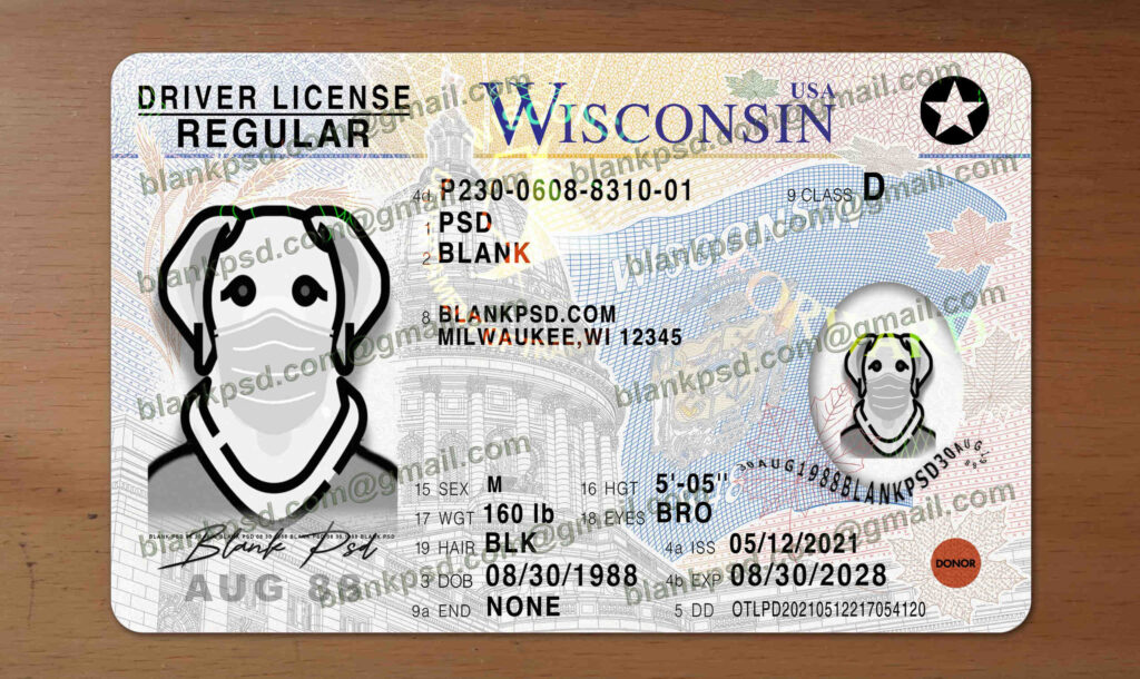 fake wisconsin drivers license