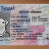 texas driving license template