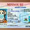 fake missouri drivers license template