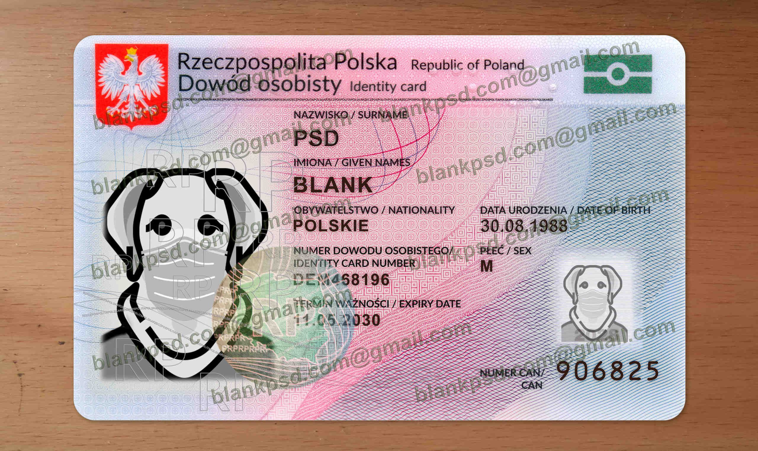 poland id card psd