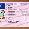 italy drivers license template