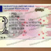 lithuania drivers license template